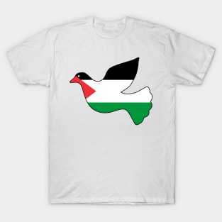 Free Palestine Flag Peace Dove T-Shirt